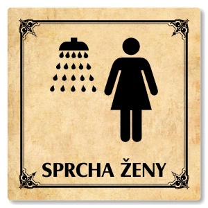 Sprcha ženy, 100x100mm, pergamen, Nebraska